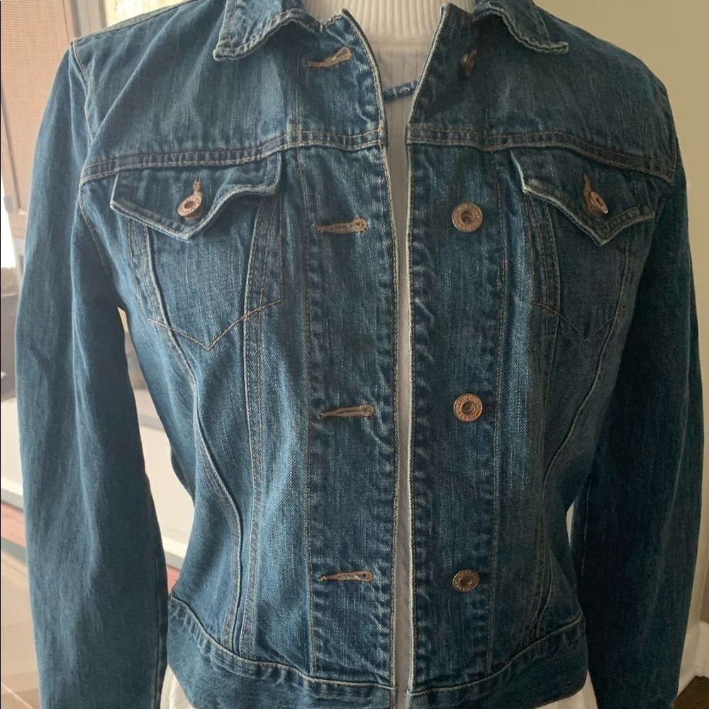 Blue jean jacket size XS from the gap.